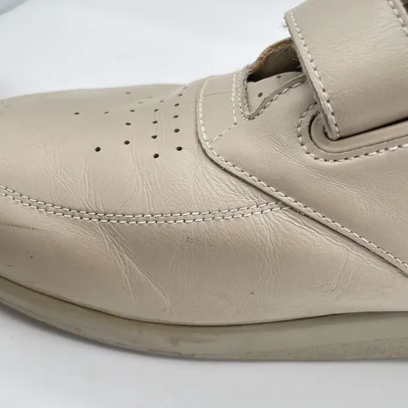 SAS  Tripad Comfort Shoes Men's Size 11 WW Cream Leather Hook &amp; Loop Shoes