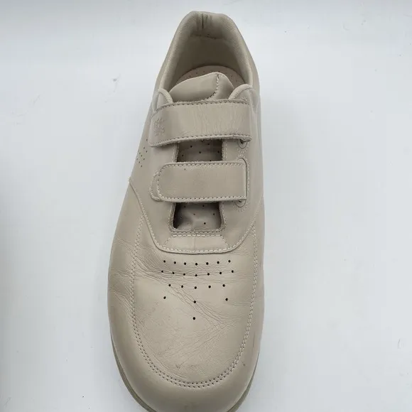 SAS  Tripad Comfort Shoes Men's Size 11 WW Cream Leather Hook &amp; Loop Shoes