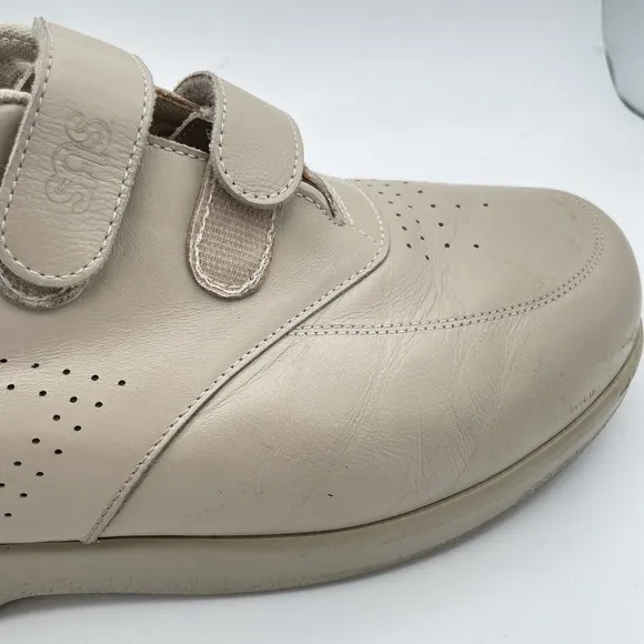 SAS  Tripad Comfort Shoes Men's Size 11 WW Cream Leather Hook &amp; Loop Shoes