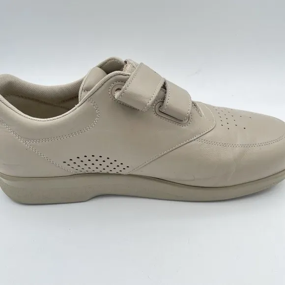 SAS  Tripad Comfort Shoes Men's Size 11 WW Cream Leather Hook &amp; Loop Shoes