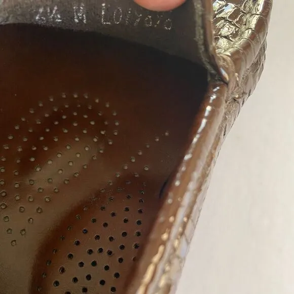 SAS TRIPAD Comfort Foot Bed Women’s Brown Soft Patent Leather Shoes Size 6.5 US
