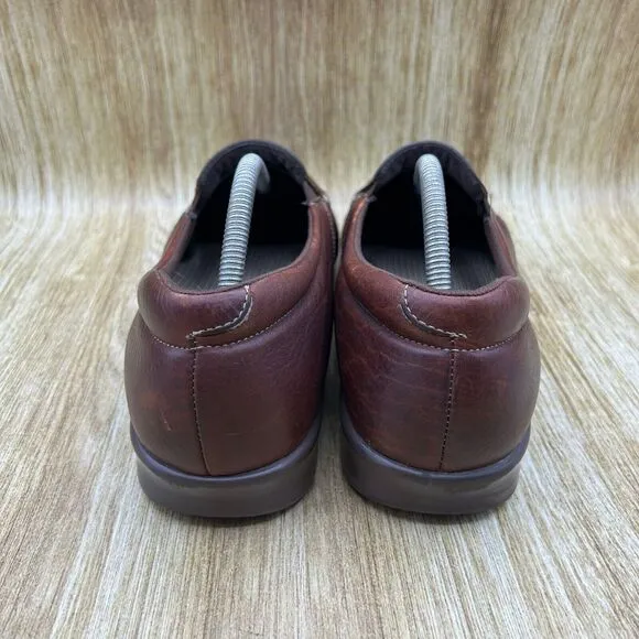 SAS Twin Mulch Women's Size 11 WW Brown Leather Walking Shoes Sneakers Slip‎ On