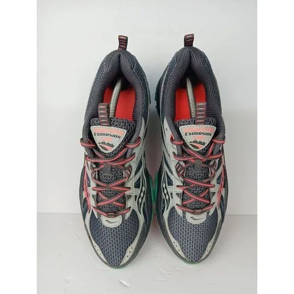 SAUCONY Excursion TR8 Women’s Trail Running Shoes 10 Gray Aqua Pink S15203-4
