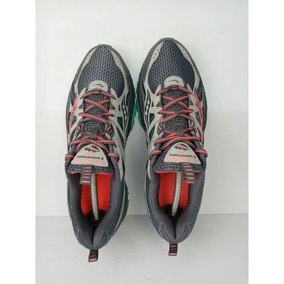 SAUCONY Excursion TR8 Women’s Trail Running Shoes 10 Gray Aqua Pink S15203-4