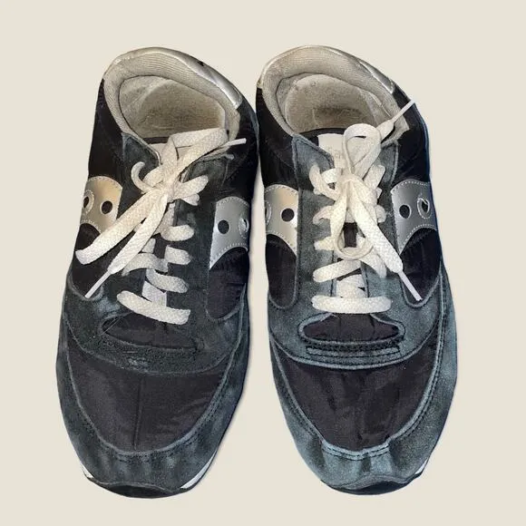 Saucony Jazz Vintage Black Suede  Shoes Womens Size 10