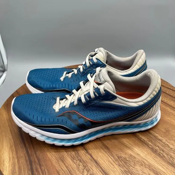 Saucony Kinvara 11 Shoes Mens Size 10.5 Blue Running Comfort Walking Sneakers