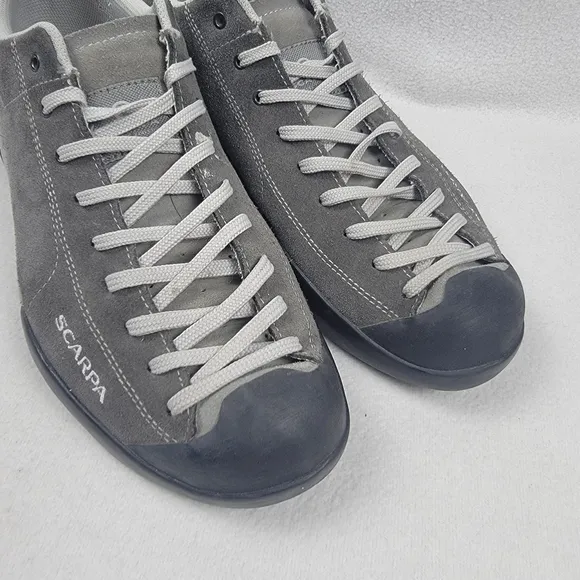 Scarpa Mojito Hiking Shoes Men’s Size 11.5 Grey Suede Comfort Fit Vibram Soles