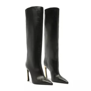Schutz Cate Curve Pointed Toe High Heel Boots