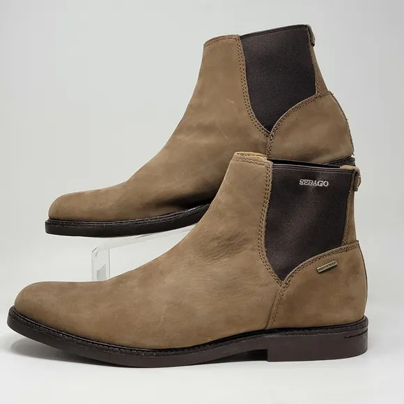 Sebago Brown Turner Chelsea Waterproof Leather Boots Men’s Size US 12M EU 46.5