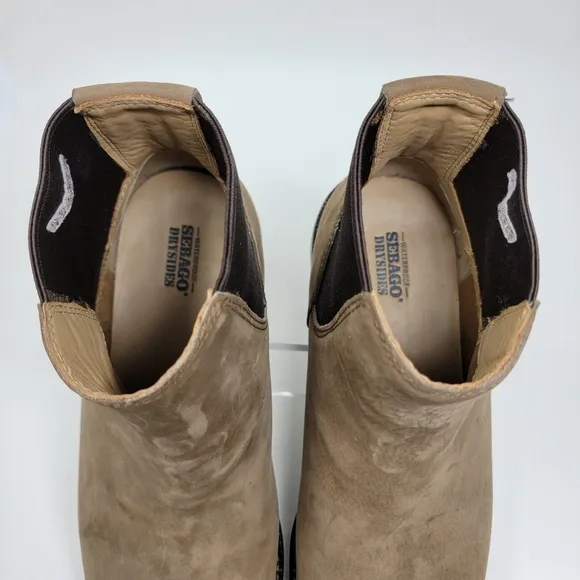 Sebago Brown Turner Chelsea Waterproof Leather Boots Men’s Size US 12M EU 46.5
