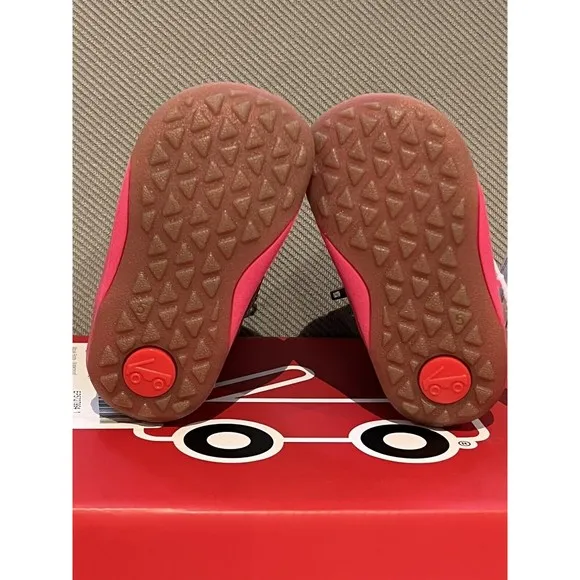 See Kai Run Baby Girl Boots 5 Mizuki Brown Pink Embroidery Waterproof Bird New