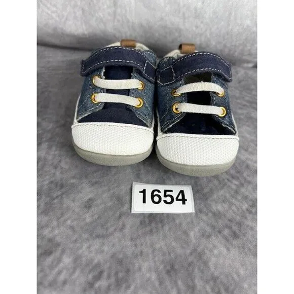 See Kai Run Stevie II INF Blue Denim early walking shoes, infant 3