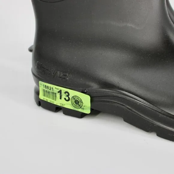 Servus Comfort Technology 14” PVC Steel Toe Mens Work Boots in Black Size 13 NEW