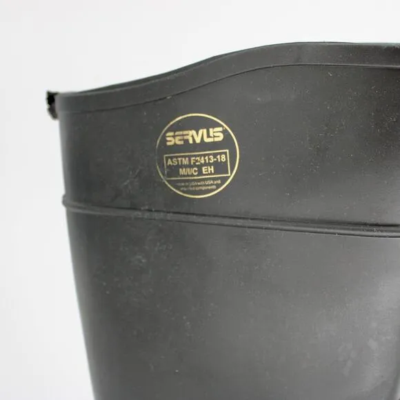 Servus Comfort Technology 14” PVC Steel Toe Mens Work Boots in Black Size 13 NEW