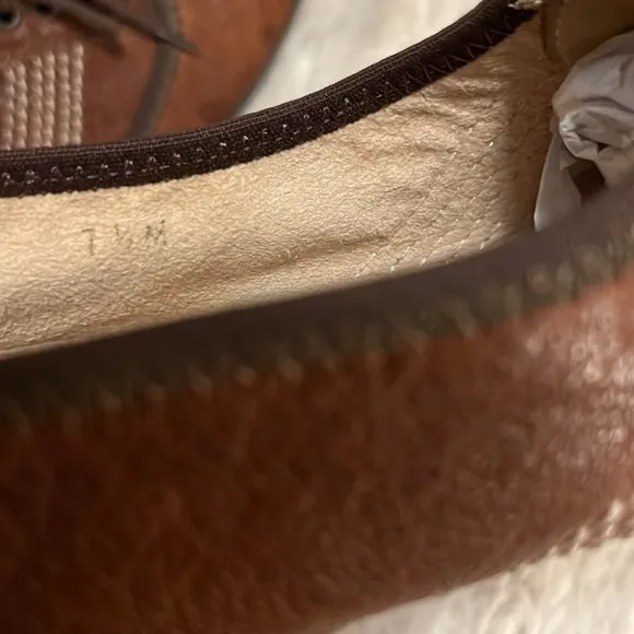 Sesto Meucci Italy Brown Leather Lace Up Walking Shoes