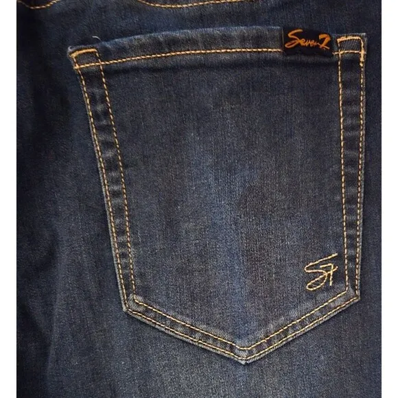 Seven7 Ladies Slimming Silhouette Premium Soft Stretch Denim Slim Flare Jean 14