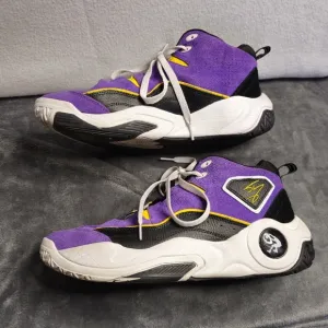Shaq Bsketball ShoesPurple and Black Performance Sneakers with Chunky Silhouette