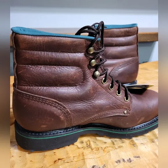Sheboygan Footwear Steel Toe Brown Leather Work Boots Men's Size 10 Wide USA…