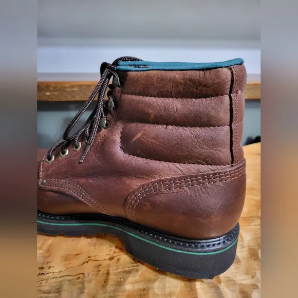 Sheboygan Footwear Steel Toe Brown Leather Work Boots Men's Size 10 Wide USA…