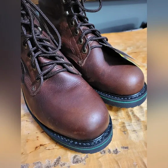 Sheboygan Footwear Steel Toe Brown Leather Work Boots Men's Size 10 Wide USA…