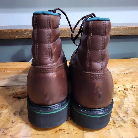 Sheboygan Footwear Steel Toe Brown Leather Work Boots Men's Size 10 Wide USA…