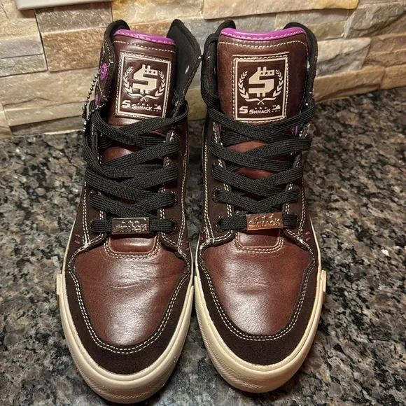 Shmack Brown High-Top Sneakers EUC 8.5