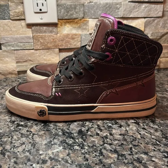 Shmack Brown High-Top Sneakers EUC 8.5