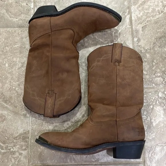SHYANNE WOMEN'S BROWN SLOUCH WESTERN BOOTS - MEDIUM TOE SZ 7.5