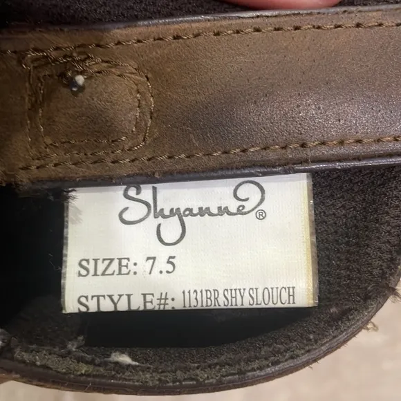 SHYANNE WOMEN'S BROWN SLOUCH WESTERN BOOTS - MEDIUM TOE SZ 7.5