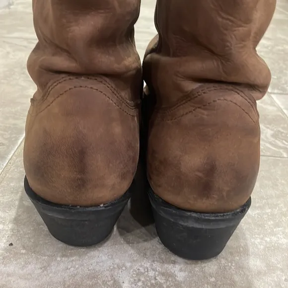 SHYANNE WOMEN'S BROWN SLOUCH WESTERN BOOTS - MEDIUM TOE SZ 7.5