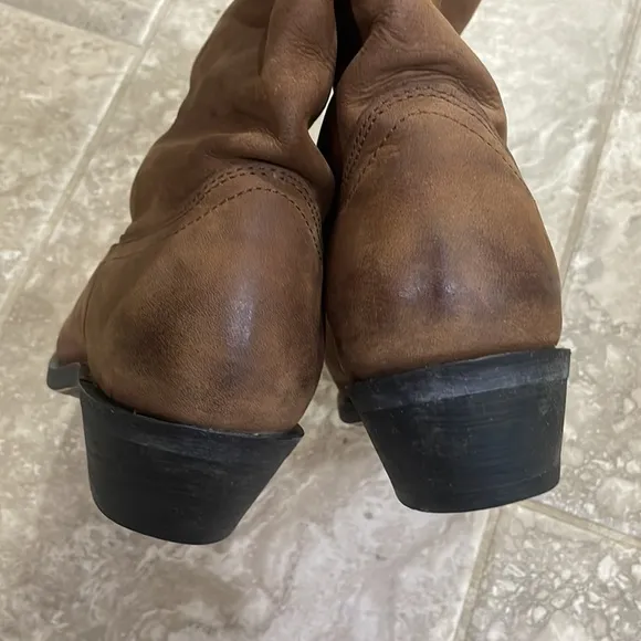 SHYANNE WOMEN'S BROWN SLOUCH WESTERN BOOTS - MEDIUM TOE SZ 7.5