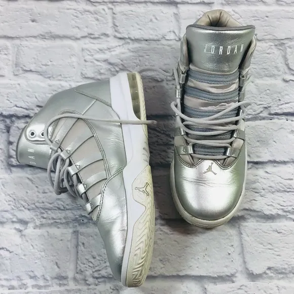 Silver Jordan Max Aura SE High Top Sneakers