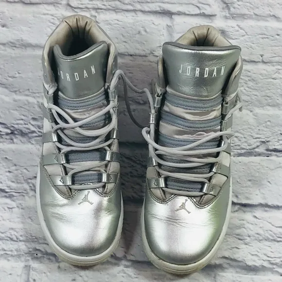 Silver Jordan Max Aura SE High Top Sneakers