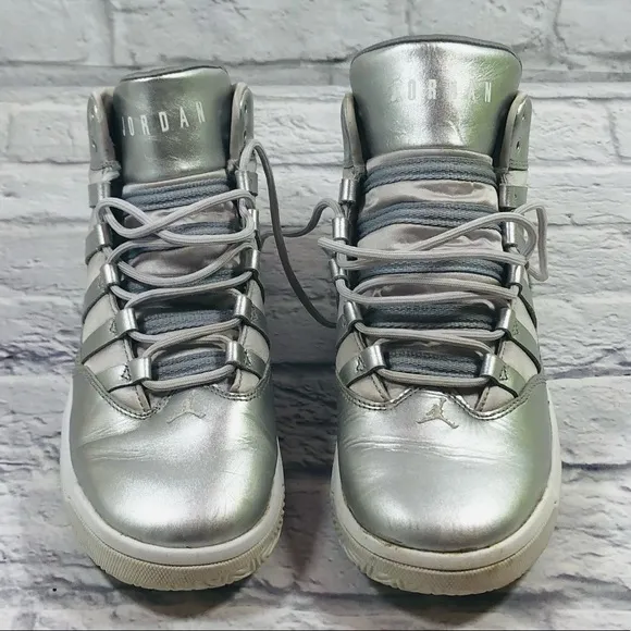 Silver Jordan Max Aura SE High Top Sneakers