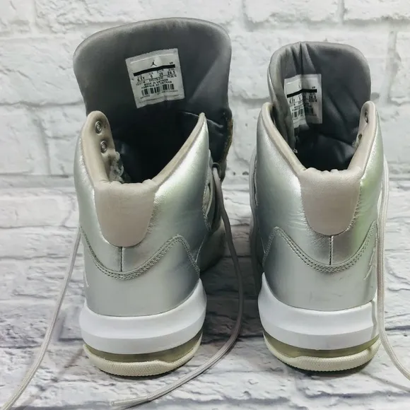 Silver Jordan Max Aura SE High Top Sneakers