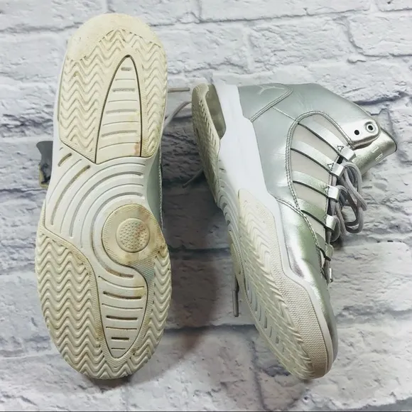 Silver Jordan Max Aura SE High Top Sneakers