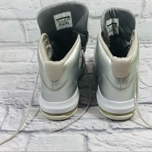 Silver Jordan Max Aura SE High Top Sneakers