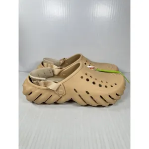 Size 10 Crocs Echo Mens Slip On Clogs Shoes Wheat Beige Comfort 207937-209 NEW