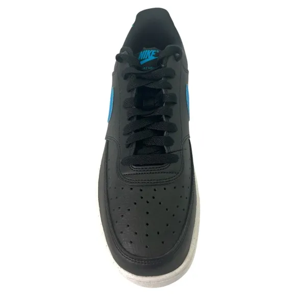 Size 10- Nike Court Vision Next Nature Low Black Laser Blue-DH2987-005