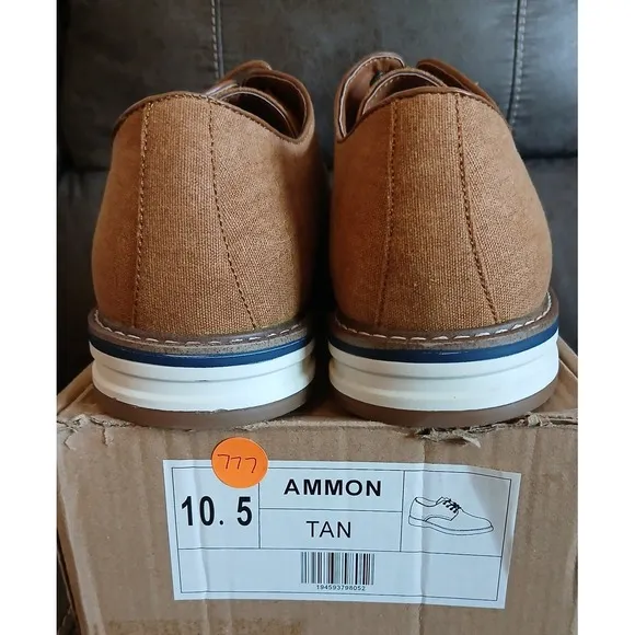 Size 10.5 -Vance Co Ammon Tru Comfort Foam Tan Business Casual New In Box #777