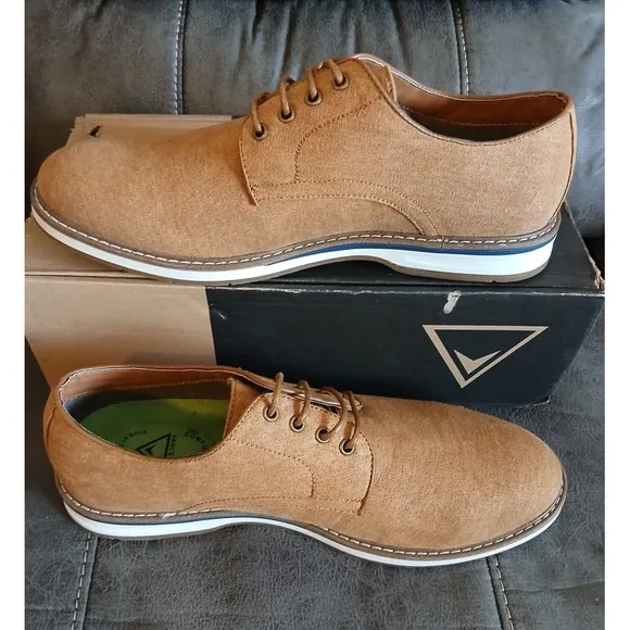 Size 10.5 -Vance Co Ammon Tru Comfort Foam Tan Business Casual New In Box #777