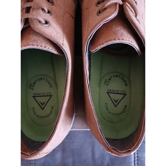 Size 10.5 -Vance Co Ammon Tru Comfort Foam‎ Tan Business Casual New In Box #777