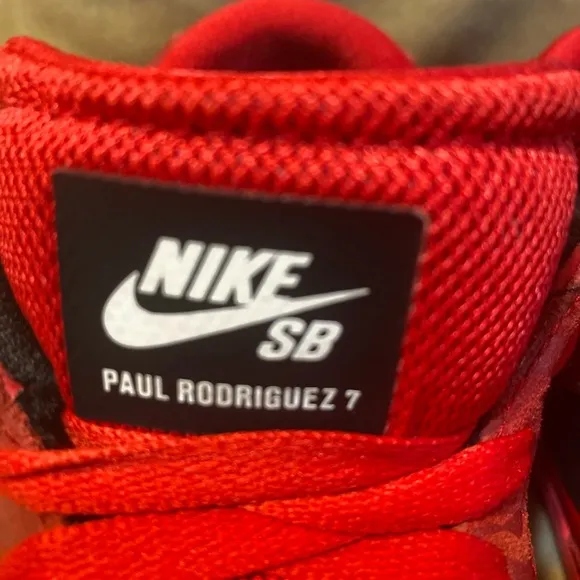 Size 11.5  Men’s Nike Paul Rodriguez 7 Premium SB University Red