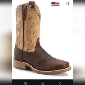 Size 11D Double-H Men's Square Steel Toe Western Boots