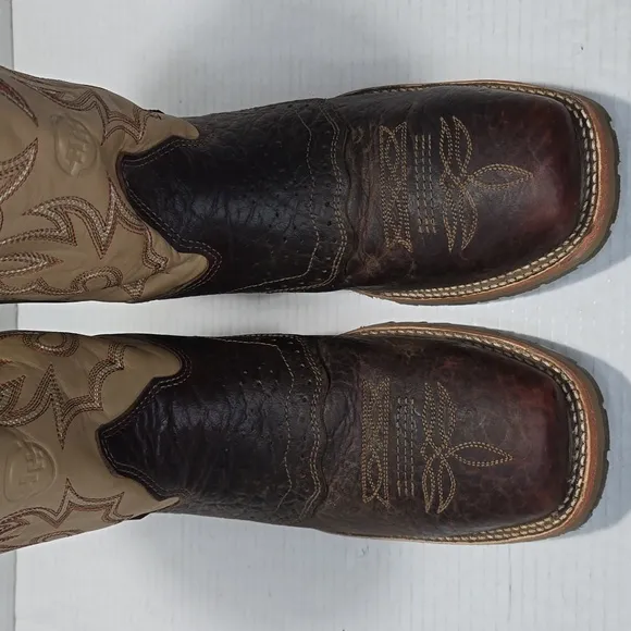 Size 11D Double-H Men's Square Steel Toe Western Boots