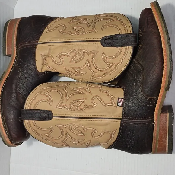 Size 11D Double-H Men's Square Steel Toe Western Boots
