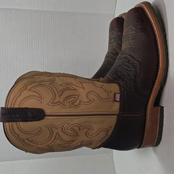 Size 11D Double-H Men's Square Steel Toe Western Boots