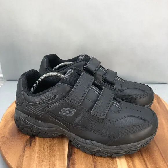 Skechers After Burn Memory Fit Final Cut‎ Mens 12 Extra Wide Black Walking Shoes