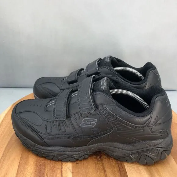 Skechers After Burn Memory Fit Final Cut‎ Mens 12 Extra Wide Black Walking Shoes