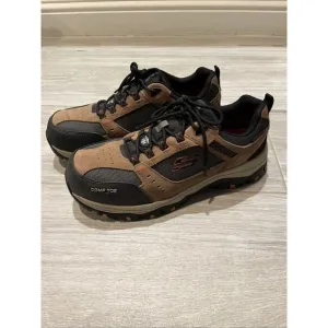 Skechers For Work Composite Safety Toe Shoes Men's Size 12 - Brown 77183